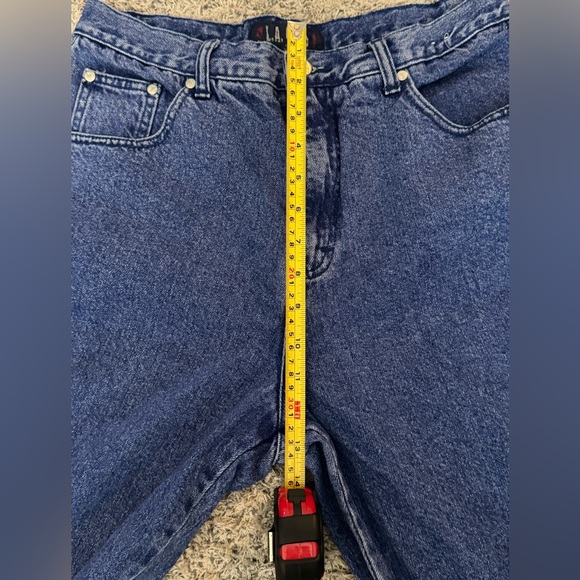 Vintage L.A. Blues Women's Dark Blue Straight Taper Jeans - Picture 4 of 8